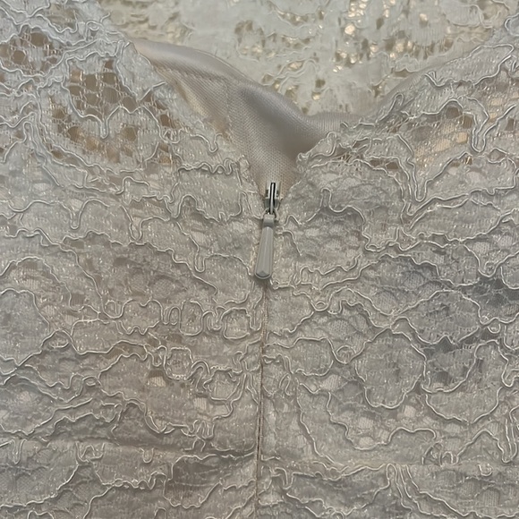 EUC David’s Bridal Studio Lace Cap Sleeve Dress in Ivory - Picture 4 of 7